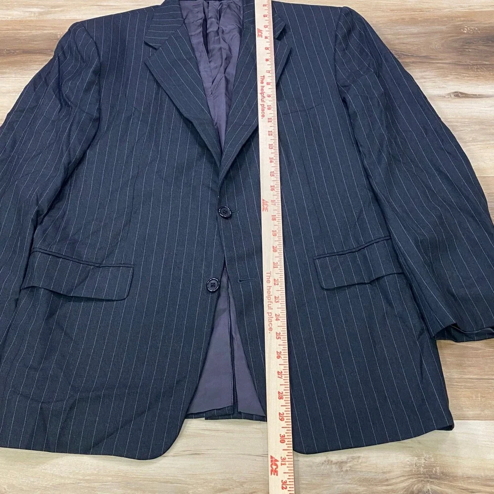 Hickey Freeman Sport Coat 40S Pinstripe Loro Piana Wool Madison Fit Gray Blazer